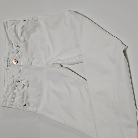 White Stretch Low Rise Skinny Jeans & Sim & Sam Halter Top Size S #W-900 - Picture 3 of 14